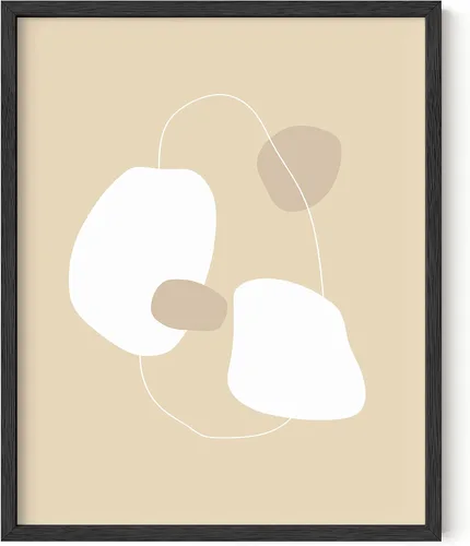 Vista 10 de HAUS AND HUES Impresiones artísticas abstractas en blanco y negro para decoración de pared moderna de mediados de siglo, arte abstracto en blanco