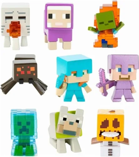 Vista 2 de Minecraft Mini figura, acción coleccionable en miniatura, aventura y narración de historias, regalo para fanáticos de Minecraft a partir de 6 años