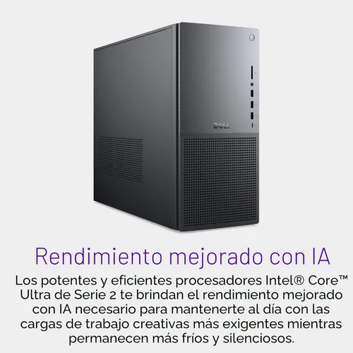 Vista 2 de Escritorio Dell Torre, Intel Core Ultra 7 265, 16 GB de RAM DDR5, Windows 11 Home