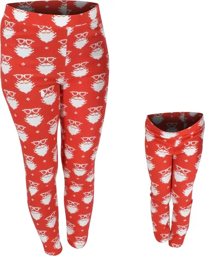 Vista 4 de UB Mommy and Me Christmas Santa Mother Daughter Matching Leggings