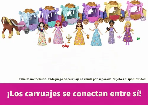 Vista 5 de Mattel Disney Princess Toys Surprise - Muñeca pequeña y vehículo