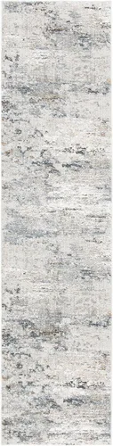Vista 3 de SAFAVIEH Princeton Collection - Alfombra de pasillo de 2 x 8 pies, gris y marfil, diseño tribal bohemio de viscosa envejecida, ideal para zonas