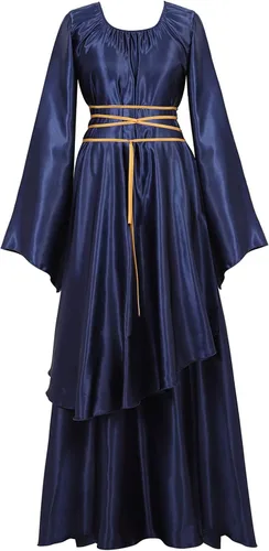 Vista 38 de Kranchungel - Vestidos renacentistas de estilo medieval/irlandés/campesino para mujer; disfraz de hada, para bailes