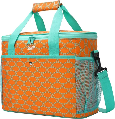 Vista 8 de MIER Bolsa de picnic aislada grande y suave de 18L para comestibles, camping, coche, negro