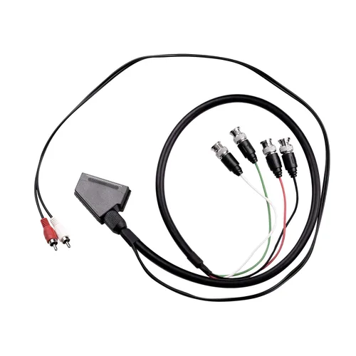 Vista 9 de XTPTFABS Cable hembra RGB Euro SCART a 4 RGB BNC y 2 RCA adaptador de audio y videojuego, uso para monitores Sony PVM serie BVM, monitor JVC Series
