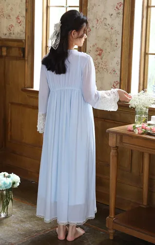 Vista 6 de Sharebeauty Camisón estilo palacio victoriano vintage súper suave modal viscosa rayón