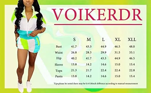 Vista 7 de VOIKERDR Conjunto de 2 piezas para mujer, conjunto ligero rompevientos sin botones, chaqueta corta