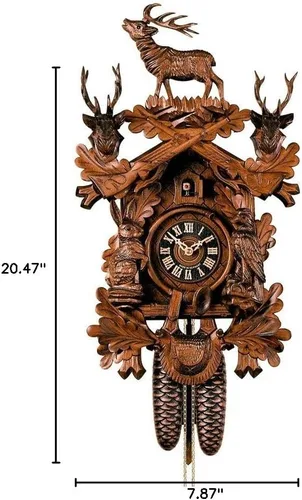 Vista 2 de Reloj de cuco Reloj de caza, ciervo de pie