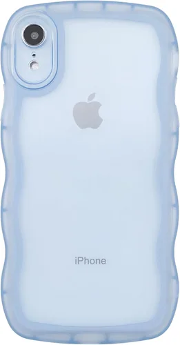 Vista 60 de SKYLMW Funda compatible con iPhone 12 Pro, diseño de ondas rizadas kawaii, borde chapado de lujo, elegante parte trasera transparente brillante, TPU