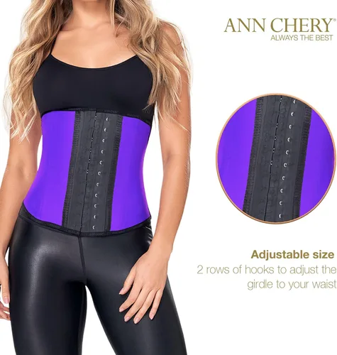 Vista 2 de Ann Chery Corsé entrenador de cintura para pérdida de peso para mujer, faja de cintura colombiana, moldeador de cuerpo de látex de 2 ganchos