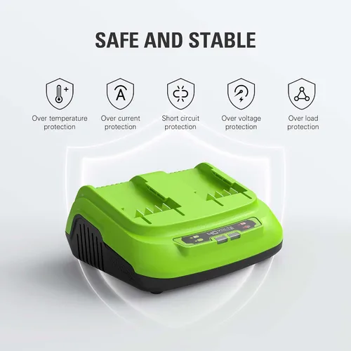 Vista 5 de Greenworks Cargador rápido de doble puerto de 40 V 8 A (cargador Greenworks original)