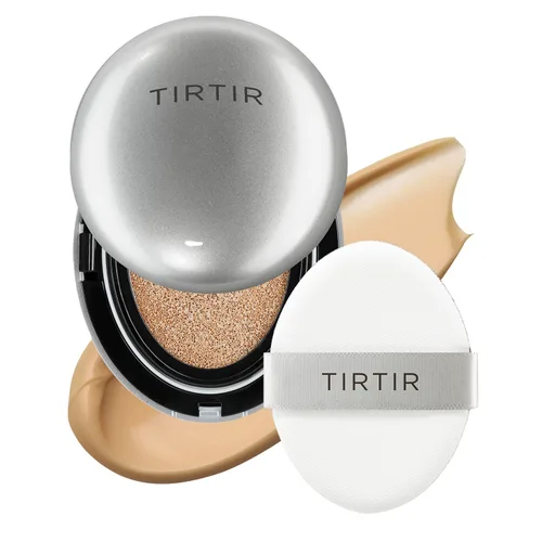 Vista 39 de [*Tamaño mini*] TIRTIR Aura Glow Silver Cushion Base de cojín coreana, (#13N Fair Ivory, 0.15 onzas líquidas)