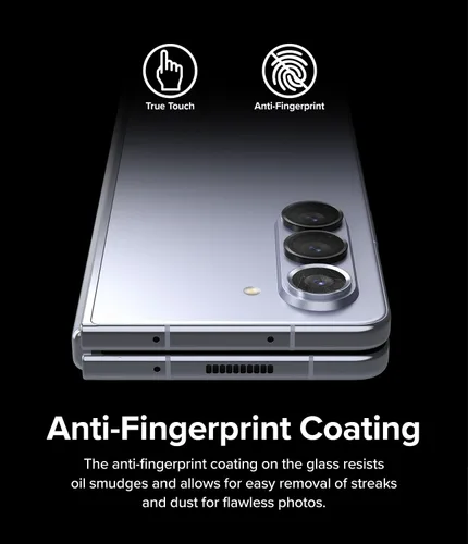 Vista 9 de Ringke Marco de lente de cámara compatible con Samsung Galaxy Z Fold 5, protector de lente de cámara, cubiertas de vidrio templado y marcos