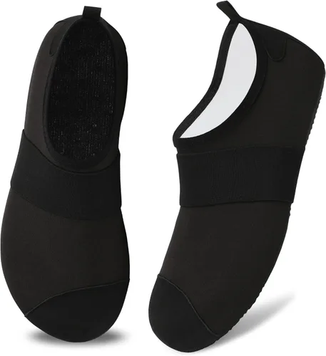 Vista 3 de VIFUUR Zapatos de agua para mujer y hombre, calcetines de agua descalzos para yoga, interiores y exteriores, playa, natación, surf, ejercicio