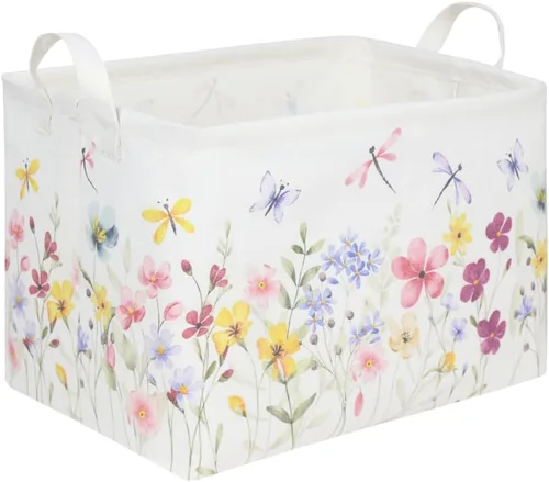 Vista 18 de FXOLCSHE - Canasta rectangular rosa de alpaca, canasta de lavandería impermeable plegable para guardería, canasta de juguetes para habitación