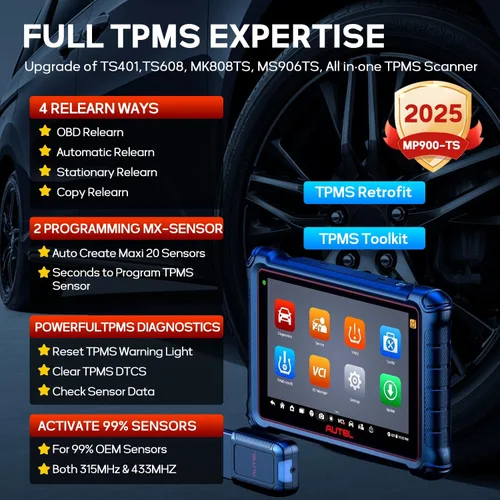 Vista 4 de Autel MaxiPRO MP900TS Escáner Actualización de MS906 PRO MS906TS MP900BT MK900-TS Herramienta de Programación y Diagnóstico de TPMS Igual que MS906