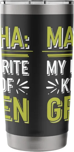 Vista 2 de Matcha Green Tea Lover Japón Matcha Tea Drinker Vaso aislado de acero inoxidable