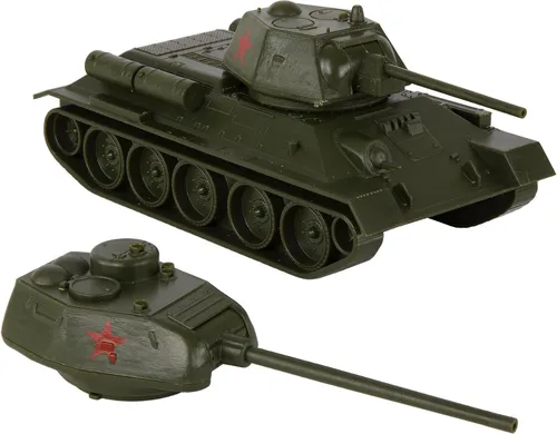 Vista 4 de BMC CTS WW2 Tanque soviético T-34 - Verde oliva 1:40 Vehículo del ejército de plástico T34 ruso