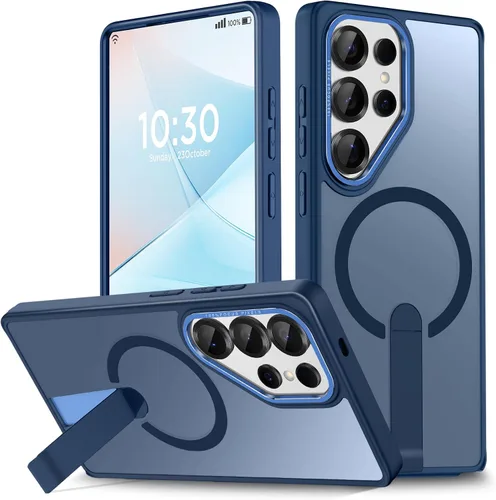 Vista 36 de Funda para Samsung Galaxy S24+ Plus [soporte integrado], compatible con carga inalámbrica MagSafe, [prueba de caídas de grado militar] Funda Azul