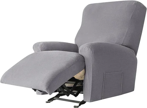 Vista 27 de LazyBoy - Funda para silla reclinable jacquard, fundas elásticas de terciopelo de color liso para sillas reclinables, 4 piezas, protector de muebles