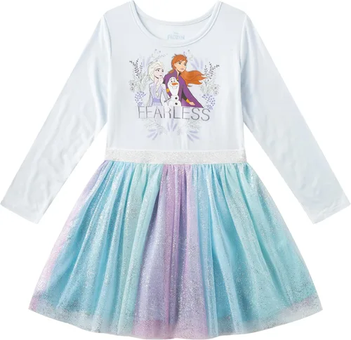 Vista 8 de Disney Frozen, Minnie Mouse, vestido de manga larga para niñas pequeñas y grandes