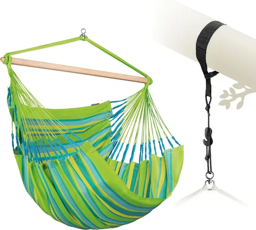 Vista 31 de LA SIESTA Domingo - Silla colgante para exteriores resistente a la intemperie Sea Salt