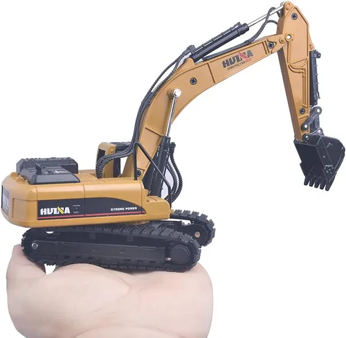 Vista 4 de Ailejia Modelos de aleación de juguete de camión articulado con volquete y excavadora a escala 1/50, vehículo de construcción, modelo de ingeniería