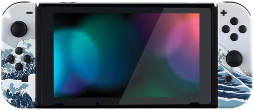 Vista 8 de eXtremeRate - Placa trasera para Nintendo Switch Console NS Joycon con carcasa de mando de mano con botones de juego completo carcasa de repuesto