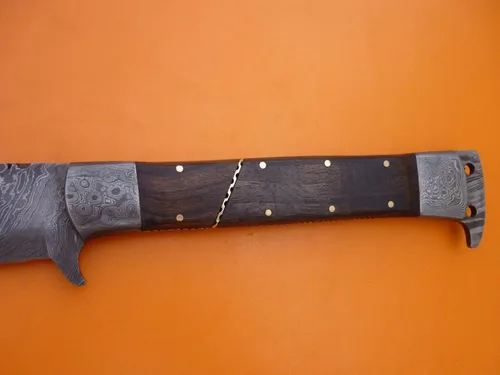 Vista 7 de La mano de encargo forjó la espada del machete del acero de Damasco/el Tanto/la espada de la caza de GLA