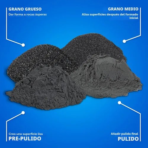 Vista 2 de Recambio National Geographic de arena para pulidor de rocas, funciona con National Geographic, lortone, thumler y más