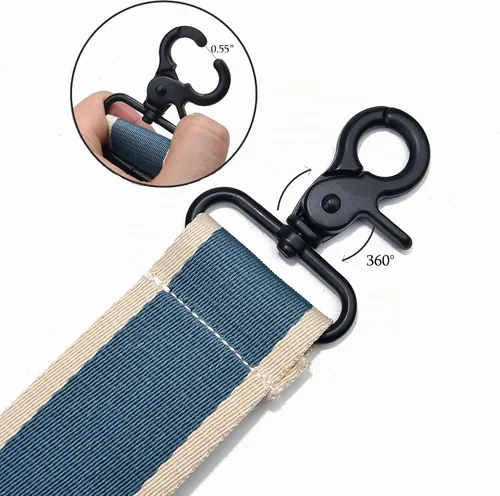 Vista 3 de Correa de Bolso Ancha Correa de Hombro Ajustable Correa de Repuesto Cruzada Correa de Bolso de Hardware Plateado Negro Hardware-Arroz Negro-801