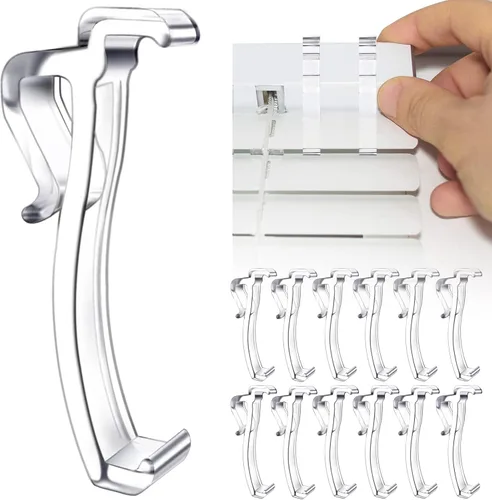 Vista 8 de Clips de cenefa de 3.25 pulgadas, clips de cenefa de plástico transparente para horizontal (6 piezas)