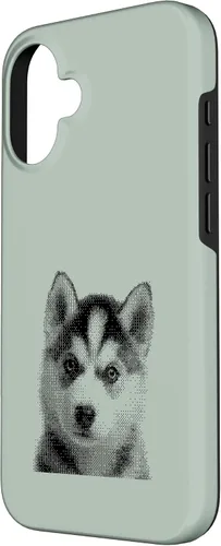 Vista 2 de Chic Husky Puppy for Dog Mom and Paw Parents Case for iPhone 16