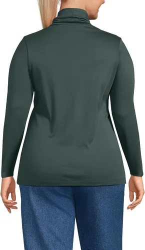 Vista 21 de Lands' End Supima - Suéter de cuello alto y mangas largas para mujer