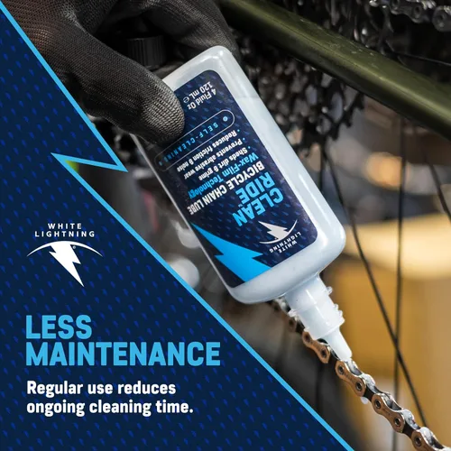 Vista 6 de White Lightning Clean Ride - Lubricante de cadena de cera autolimpiante, 4