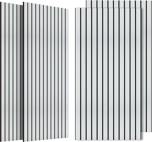 Vista 43 de Paquete de 4 paneles acústicos absorbentes de sonido, 47.2"x23.6" (47.2 x 23.6 pulgadas) paneles de amortiguación de sonido, paneles decorativos