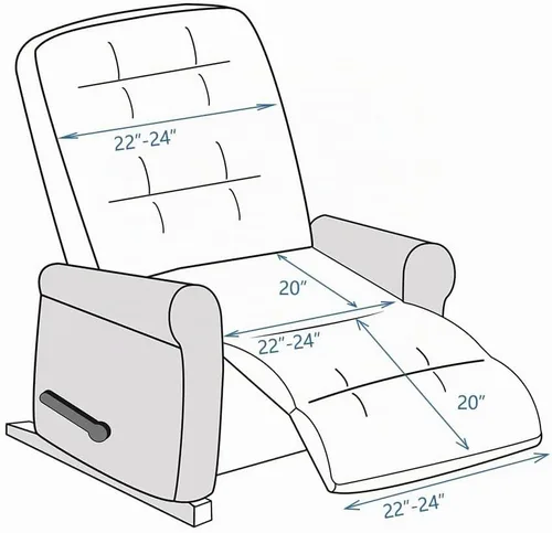 Vista 5 de STONECREST - Funda para silla reclinable, funda de sherpa, se mantiene en su lugar (Cholate, reclinable regular de 23 pulgadas)