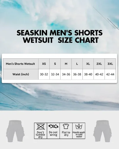 Vista 2 de Seaskin Pantalones cortos de buceo de 0.098 in para hombre con bolsillo