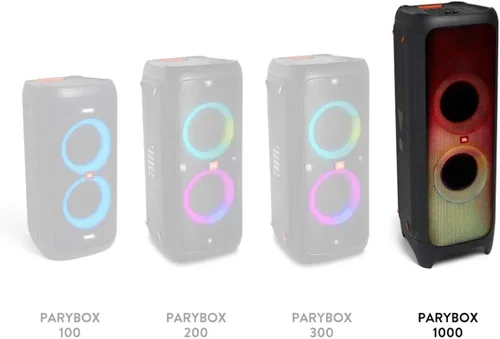 Vista 7 de JBL PartyBox 1000 - Altavoz portátil inalámbrico Bluetooth para fiesta de alta potencia, Negro