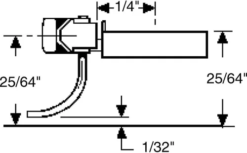 Vista 2 de HO Acoplador de bigotes, 1/4" Underset (2 Pr)