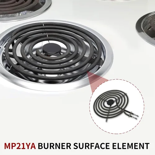 Vista 5 de Elemento de quemador de estufa eléctrica MP15YA*2 de 6 pulgadas y MP21YA*2 de 8 pulgadas, elemento de quemador de rango eléctrico MP22YA compatible