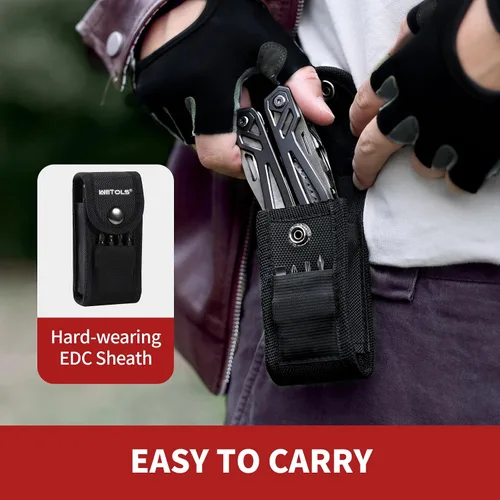 Vista 4 de Regalos de Navidad para hombres, papá, WETOLS 21-en-1 multiherramientas con cuchillo de bolsillo, alicates autoblocantes de acero inoxidable con 8