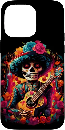 Vista 21 de iPhone 16 Sugar Skull Day of the DEAD Dia de Los Muertos Mariachi Case
