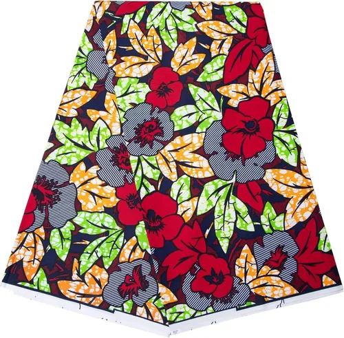 Vista 18 de HollandaisWax Tela africana 6 yarda impresa tela africana Ankara tela de cera para vestido de fiesta 6681NEWa