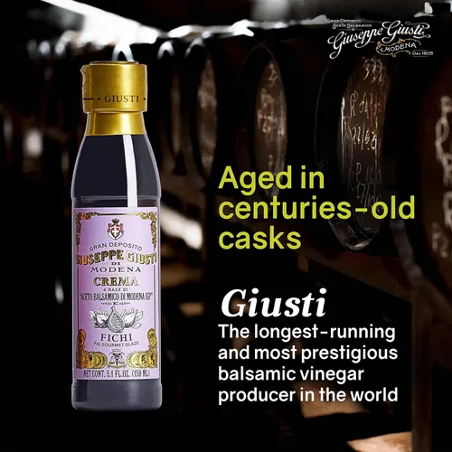 Vista 4 de Giuseppe Giusti Fig Balsamic Glaze Reducción de vinagre balsámico de Módena IGP – Esmalte de vinagre balsámico con sabor a higo natural hecho