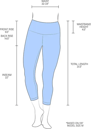 Vista 7 de 90 Degree By Reflex Capris de cintura alta a prueba de sentadillas - Capris de entrenamiento Interlink de 22 pulgadas