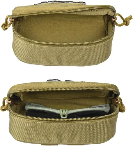 Vista 6 de JFFCESTORE Estuche rígido para gafas de sol tácticas Molle estuche resistente Estuche portátil para gafas rígidas