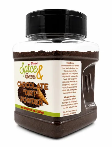 Vista 6 de Polvo de Galleta de Chocolate "Dirt" Cobertura para Helado y Decoración de Postres por Dasher's Spice & Beans 9 oz.