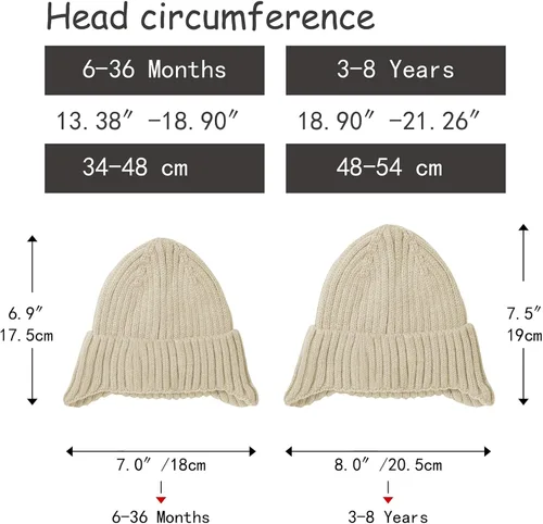 Vista 5 de MaxNova Gorro de invierno para bebé, gorro de punto con orejeras para niños y niñas de 0 a 8 años