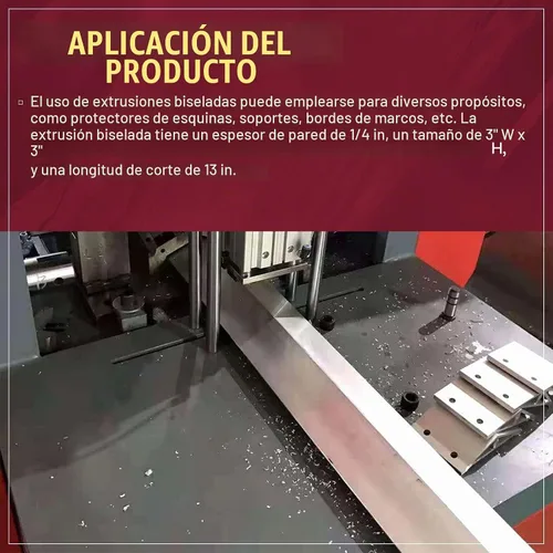 Vista 5 de 13 pulgadas de barra angular de aluminio, 3" x 3" x 1/4" de ángulo de aluminio 6061, material de moledor T6511 de 1/4" de espesor 1 pieza